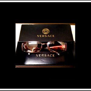 Very Rare & Unique Authentic Versace Tortoise/Black Sunglasses, Italy